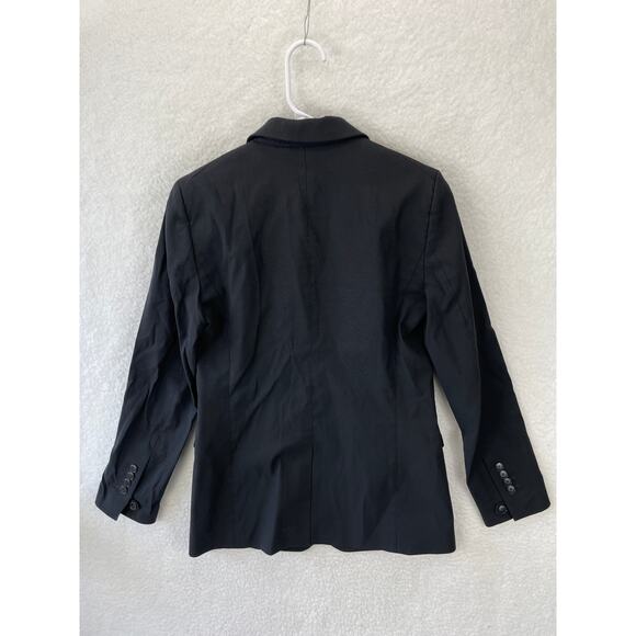 Helmut Lang Blazer‎ Women’s Black Silk Tailored Coat Jacket Minimalist Size 2 - Picture 8 of 10